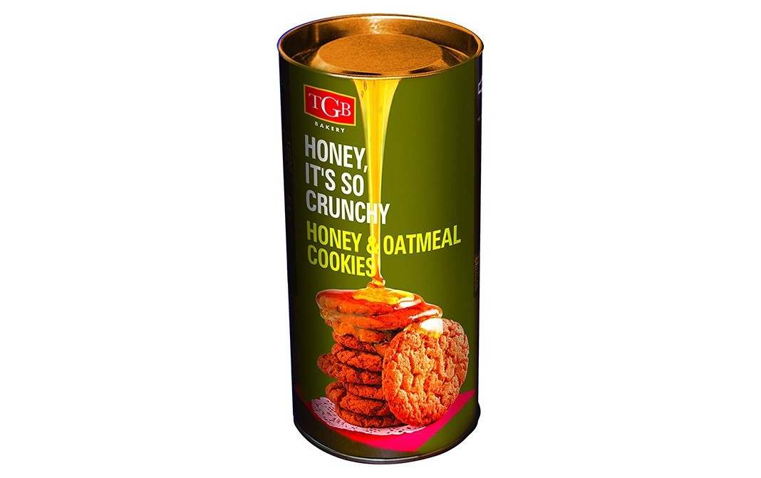 TGB Cafe 'n Bakery Honey & Oatmeal Cookies    Container  150 grams